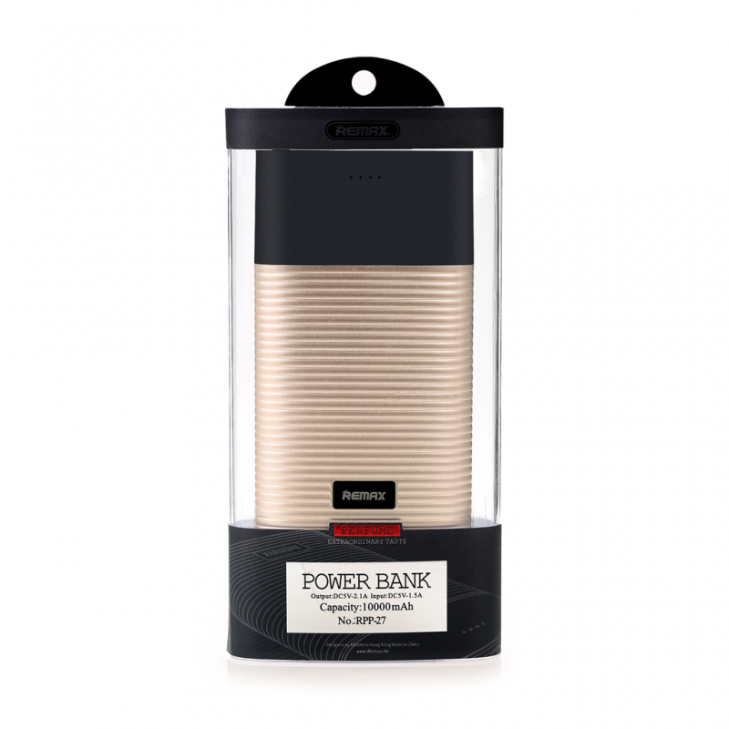 Back up baterija REMAX Perfume RPP-27 10000mAh zlatna - Backup za baterije