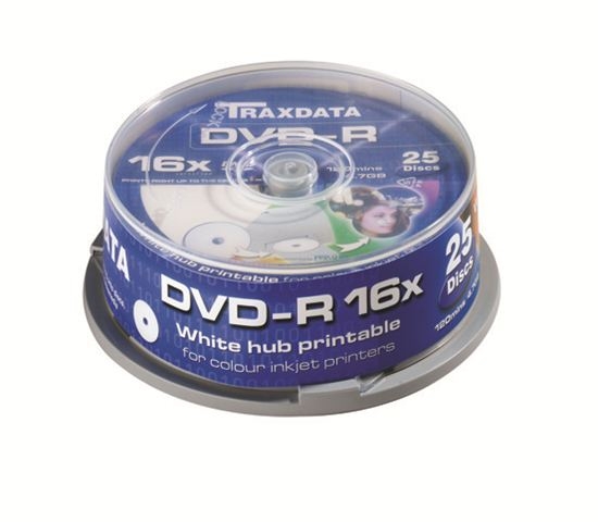 MED DVD TRX DVD-R 16X PRN F CAKE 25 WHITE - CD DVD