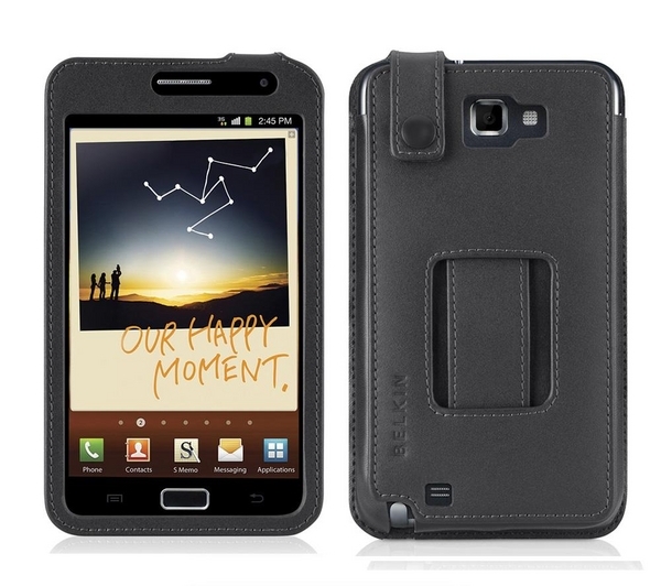 Leather case Note - black - Futrola Samsung I9220,P1000